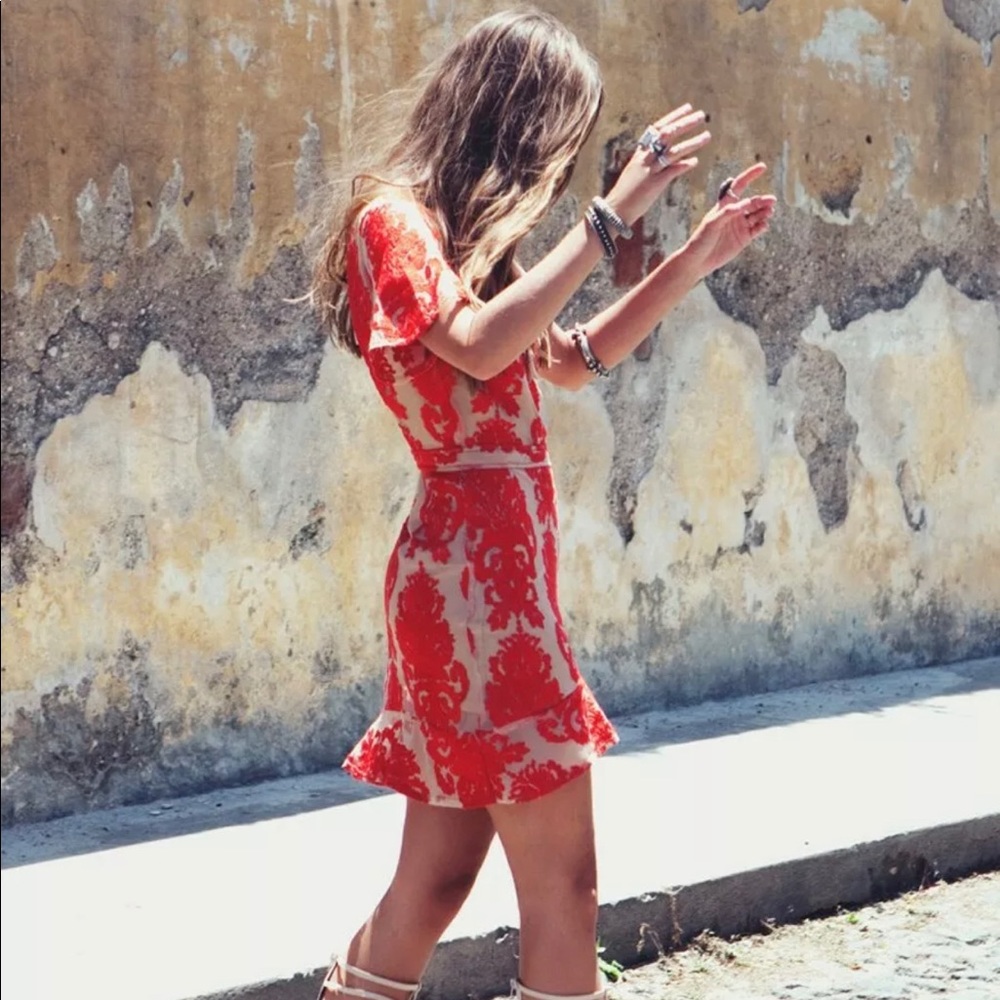 For love & lemons San Marco dress Red Med - Picture 2 of 6